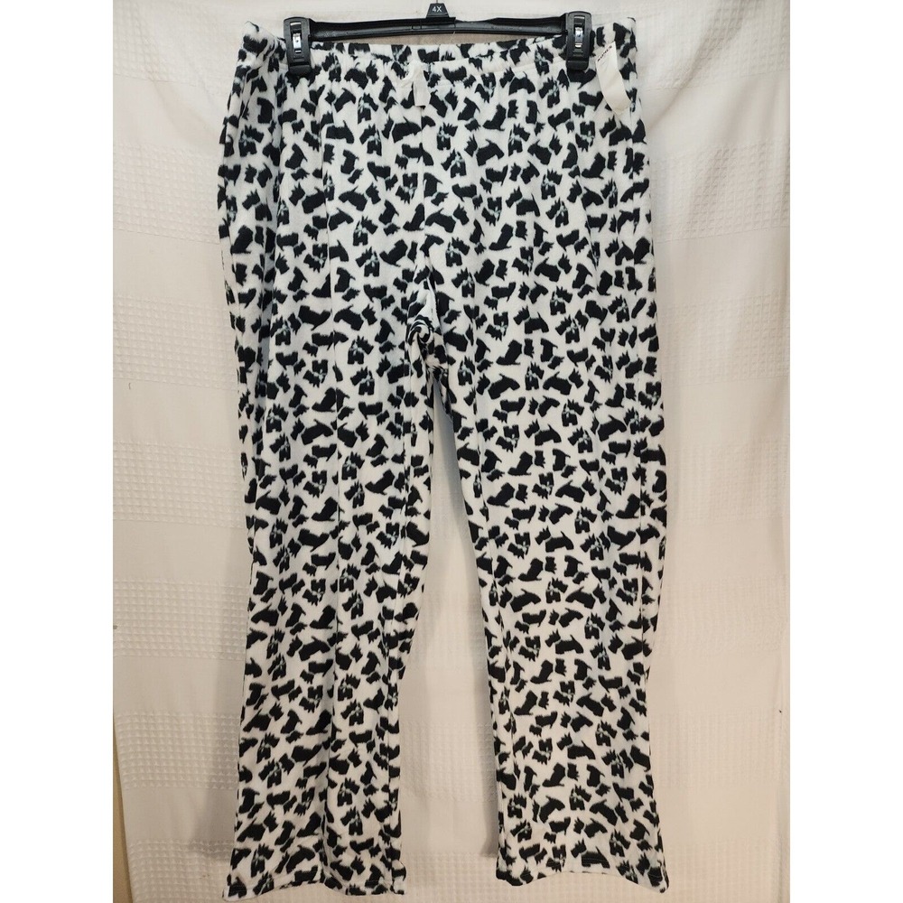 Croft And Barrow Pajama Pants Womens Size XXL Doggies Scotties Fleece Dogs